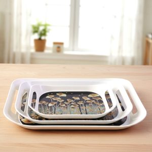 3-Piece Printed Serving Tray Set with Handles