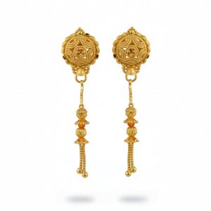 Golden Long Chain Beads Earrings for Women & Girls – Fancy Style