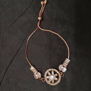 Graceful AD Bracelet with flower motif for women