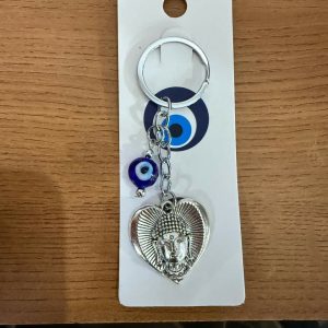 Buddha Evil Eye Heart Keychain for Car Keys, Bags & Spiritual Gifting