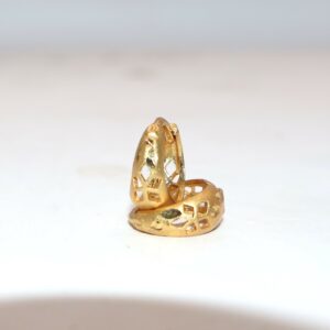 Gold Filigree Huggie Earrings kan ki bali for women and girl