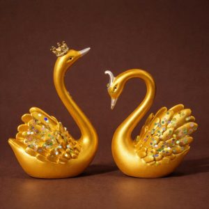 Decorative Swan Couple Showpiece Set for Home, Table & Gift Decor