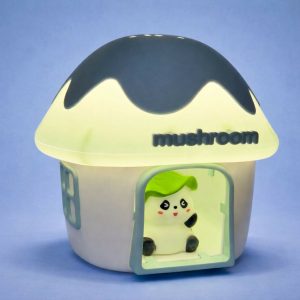 Cute Panda in a Mushroom LED Night Lamp for Kids Bedroom USB Rechargeable