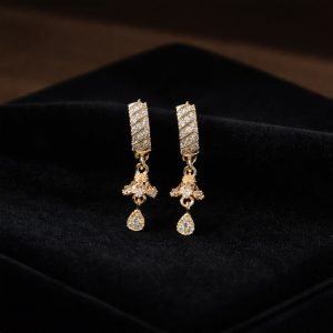 Elegant Spiral Bar Design Dangle Party Wear Jewellery