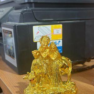 Radha Krishna with Cow Idol Decorative Showpiece for Home