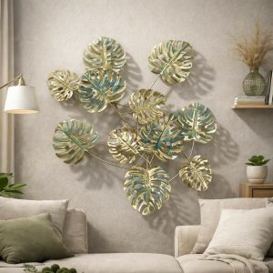 Modern Metal Leaf Wall Art Decor for Living Room Wall Decoration