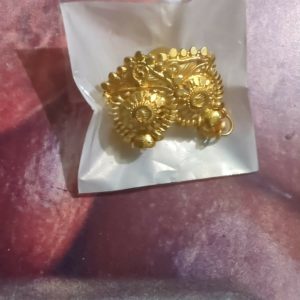 3 Drops Golden Earrings for Women & Girls – Traditional Fancy Jewellery Gift