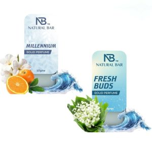 Millennium And fresh buds Combo solid perfume Alcohol Free Cologne for Men & Women (2pc/10 Gm)