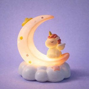 Unicorn Moon LED Night Lamp for Kids Bedroom USB Rechargeable