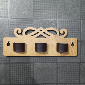 Wooden Sunglasses & Eyeglasses Holder Wall Mounted | Leather Glass Holder for Home & Office Décor