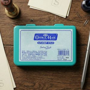 OfficeMate Green Feather Touch Stamp Pad for Office And School Use (155x95 mm)