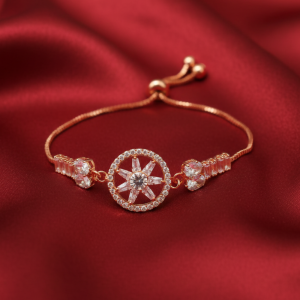 Graceful AD Bracelet with flower motif for women