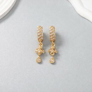 Elegant Spiral Bar Design Dangle Party Wear Jewellery