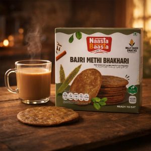 Naasta Baasta Bajri Methi Bhakhari – Millet Based Ready to Eat Snack, Natural Ingredients (200 Gm)