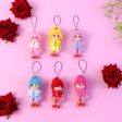 Cute Mini Doll Hanging Keychain Set (6 Pc Mix Color)