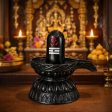 Shivling Shiva Lingam Idol with Om Symbol for Temple & Home Decor