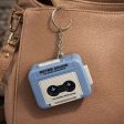 Retro Cassette Tape Keychain Sound Toy with Button Click Sound