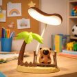 Kids Cartoon Desk Lamp with Cute Bear & Palm Tree Study Light