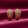Elegant Gold Finish Stone Stud Earrings for Women & Girl